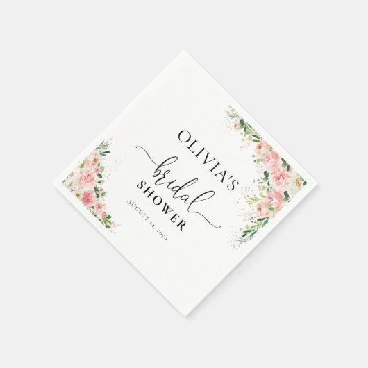 Blush Roze Rose Gouden Servetten (Hoek)