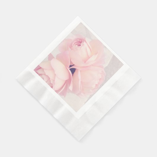 Blush Roze Rose Papieren servetten (Hoek)