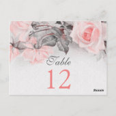  Blush Roze Rose Tafel Kaarten (Achterkant)