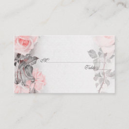 Blush Roze Rose Trouwplaats Kaarten Plaatskaartje