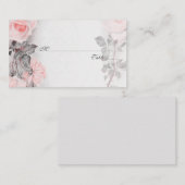  Blush Roze Rose Trouwplaats Kaarten Plaatskaartje (Voorkant / Achterkant)
