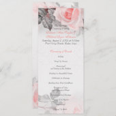  Blush Roze Rose Trouwprogramma Programmakaart (Voorkant / Achterkant)