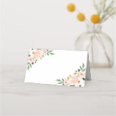 Blush Roze Rose Waterverf Botanische Bloemen Plaatskaartje (Voorkant)