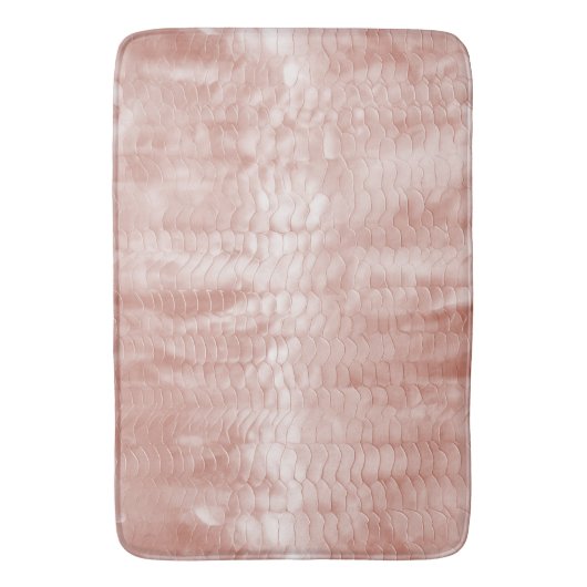 Blush Roze Rose Witte Shell Badmat (Voorkant Verticaal)