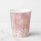 Blush Roze Rose Witte Shell Papieren Bekers (Achterkant)
