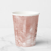 Blush Roze Rose Witte Shell Papieren Bekers (Rechts)