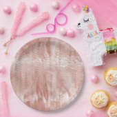 Blush Roze Rose Witte Shell Papieren Bordje (Feest)