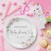 Blush Roze Roses Baby shower Papier Bord (Feest)