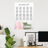 Blush roze roze 20-tabel weddenschapenkaart poster (Thuiskantoor)