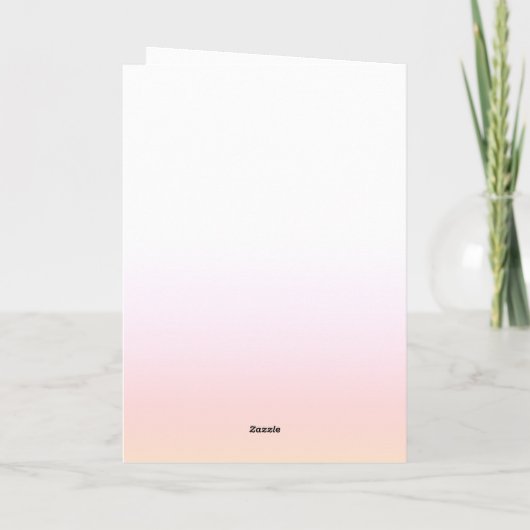 Blush roze roze aangepaste tekst elegante grafisch kaart (Achterkant)