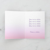 Blush roze roze aangepaste tekst elegante grafisch kaart (Binnen)