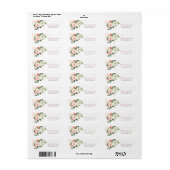 Blush Roze Roze Bloemen Retouradres Labels (Full Sheet)