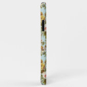 Blush roze roze bloemenpatroon op lichtblauw Case-Mate iPhone case (Achterkant/rechts)