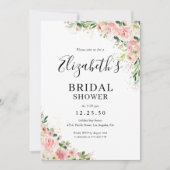 Blush Roze Roze Bridal Shower Kaart (Voorkant)