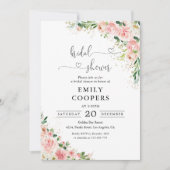 Blush Roze Roze Bridal Shower Kaart (Voorkant)