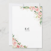 Blush Roze Roze Bridal Shower Kaart (Achterkant)