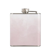 Blush roze roze bruid bruiloft naam cadeau heupfles (Achterkant)