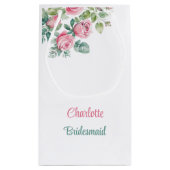 Blush Roze Roze Bruidsmeisje Bachelorette Bloemen Klein Cadeauzakje (Achterkant)