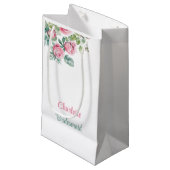 Blush Roze Roze Bruidsmeisje Bachelorette Bloemen Klein Cadeauzakje (Voorkant Gekanteld)