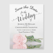 Blush roze roze bruiloft opslaan Magnet Datum magn (Voorkant)