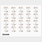 Blush Roze Roze Bruiloft Stickers (Vel)