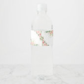 Blush Roze Roze Bruiloft Water Flesetiketten Waterfles Etiket (Achterkant)