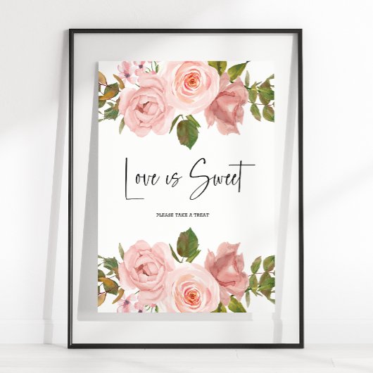 Blush roze roze bruinbruidsschat poster