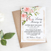 Blush roze roze en groene lederen sympathie Geheug Bedankkaart