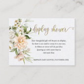 Blush roze roze Eucalyptus Display Shower Informatiekaartje (Voorkant)