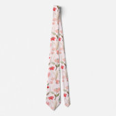 Blush roze roze Floral Modern Chic Stropdas (Voorkant)