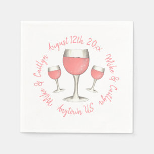 Blush Roze Roze gedurende de hele dag Rosé Wine Vr Servet