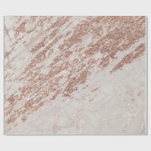 Blush roze roze glitter Marble Glossy Cadeaupapier (Vlak)