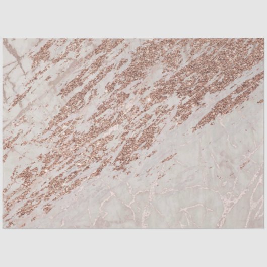 Blush roze roze glitter Marble Modern Tissuepapier (Voorkant)