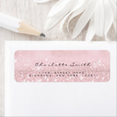 Blush roze roze Glitter RSVP Return Address Labels (Insitu)