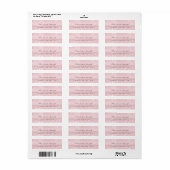 Blush roze roze Glitter RSVP Return Address Labels (Full Sheet)
