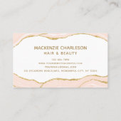 Blush roze roze glitter Visitekaartje (Achterkant)