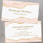 Blush roze roze glitter Visitekaartje