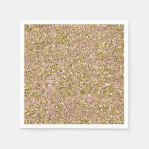 Blush Roze Roze & Goud Glam Glitter Feest Glans Servet