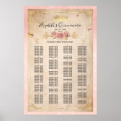 Blush roze roze & goudalfabetische zeegrafiek poster (Voorkant)