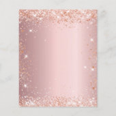 Blush roze roze goudbudget huwelijksprogramma (Achterkant)