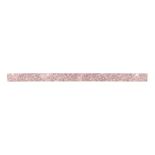 Blush roze roze gouddruppelaar Glitter Trendy Glam Satijnen Lint (Voorkant)