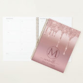 Blush roze roze gouddruppels monogram 2022 P Planner (Display)