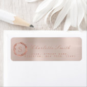 Blush roze roze gouden baardpleister RSVP Etiket (Insitu)