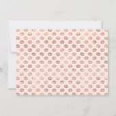 Blush roze roze goudkoper Kiss lips lippenstift Notitiekaartje (Achterkant)