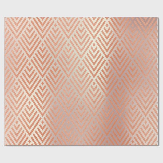 Blush roze roze goudkunst Deco Koper Tribale Kunst Cadeaupapier (Vlak)