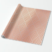 Blush roze roze goudkunst Deco Koper Tribale Kunst Cadeaupapier (Uitgerold)