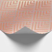 Blush roze roze goudkunst Deco Koper Tribale Kunst Cadeaupapier (Hoek)