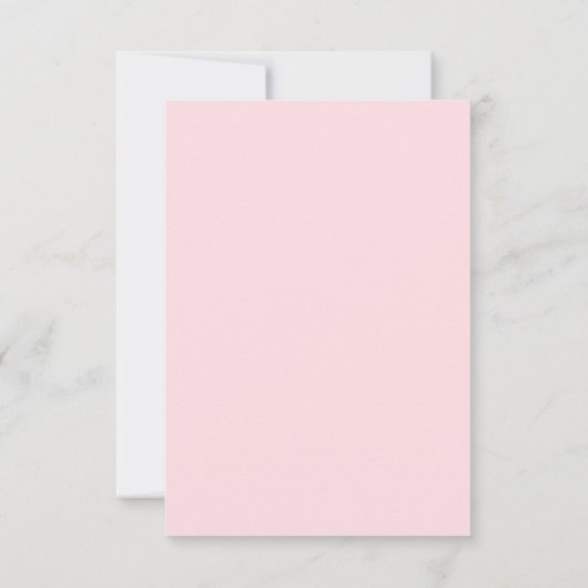 Blush roze roze goudmeel witte bruiloft kaart (Achterkant)