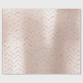 Blush roze roze goudmetallisch fixier VIP Chevron Cadeaupapier (Vlak)