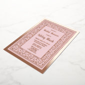 Blush roze roze goudolie Vrijgezellenfeest Folie Uitnodiging (Gedraaid)